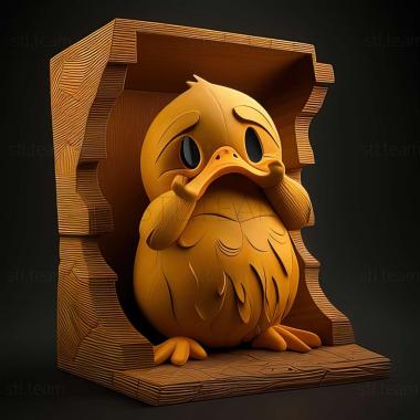 3D модель Сидячи Psyduck Koducks Депресія (STL)